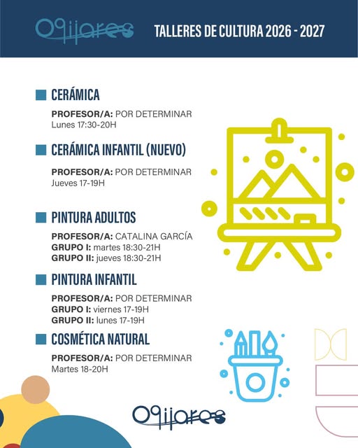 Abierto el plazo de matrícula para talleres culturales
