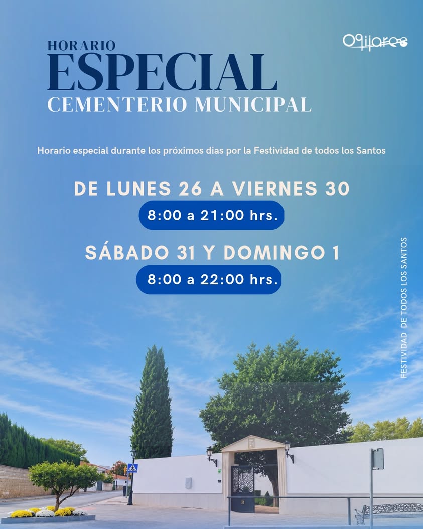Horarios especiales en el Cementerio Municipal