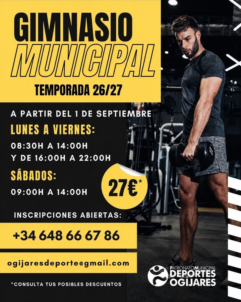 Apertura de inscripciones para el gimnasio municipal