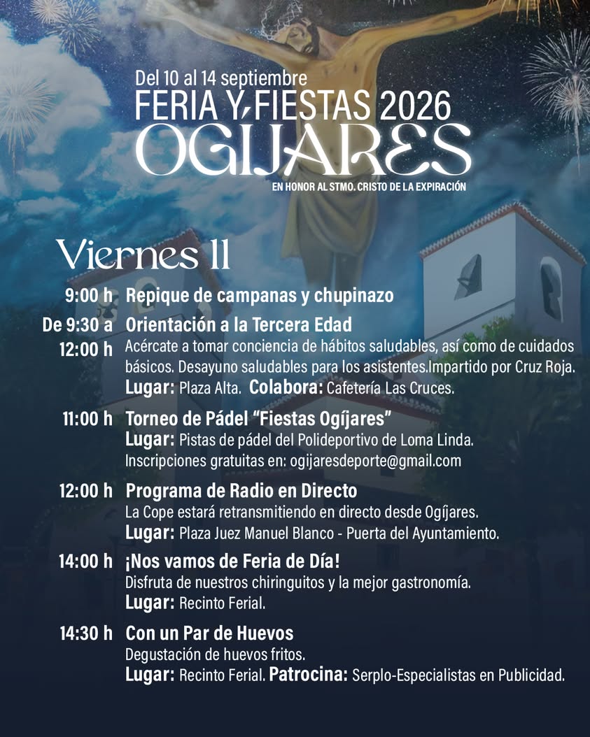 Actividades y feria en Ogíjares este viernes