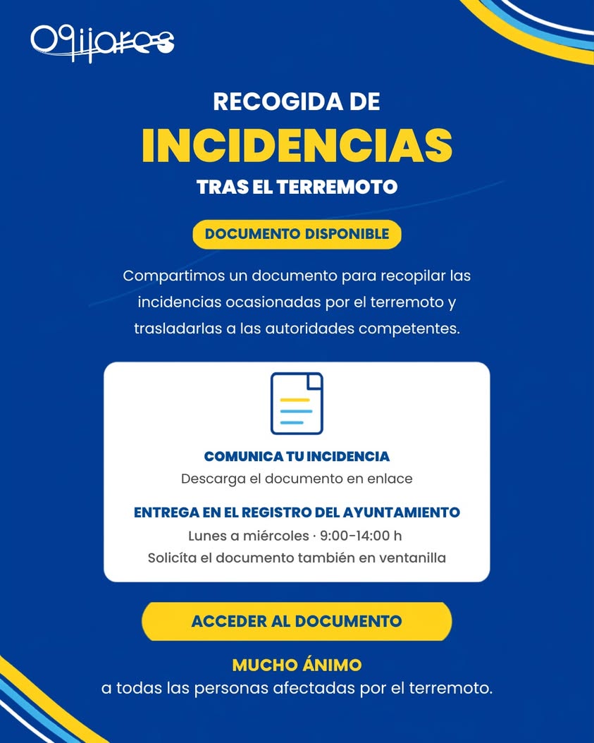 Registro de daños en viviendas disponible