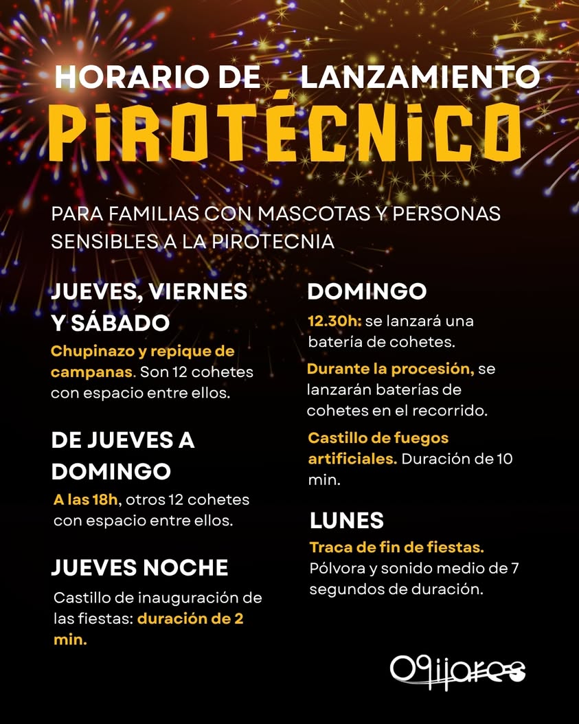 Fuegos artificiales en las fiestas de Ogíjares